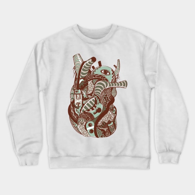 Rust Sage Light Heart Crewneck Sweatshirt by kenallouis